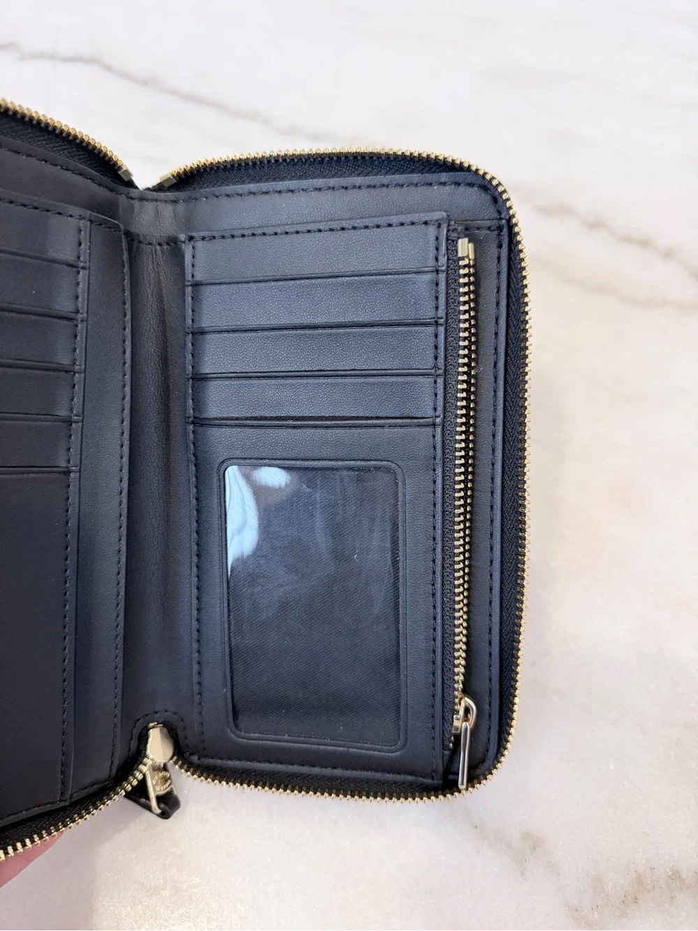 Black Coach Medium Zip ID Wallet